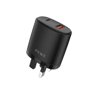 Pawa Dual Port PD Charger 20w PW-PDQC3UKCC-BK - Black