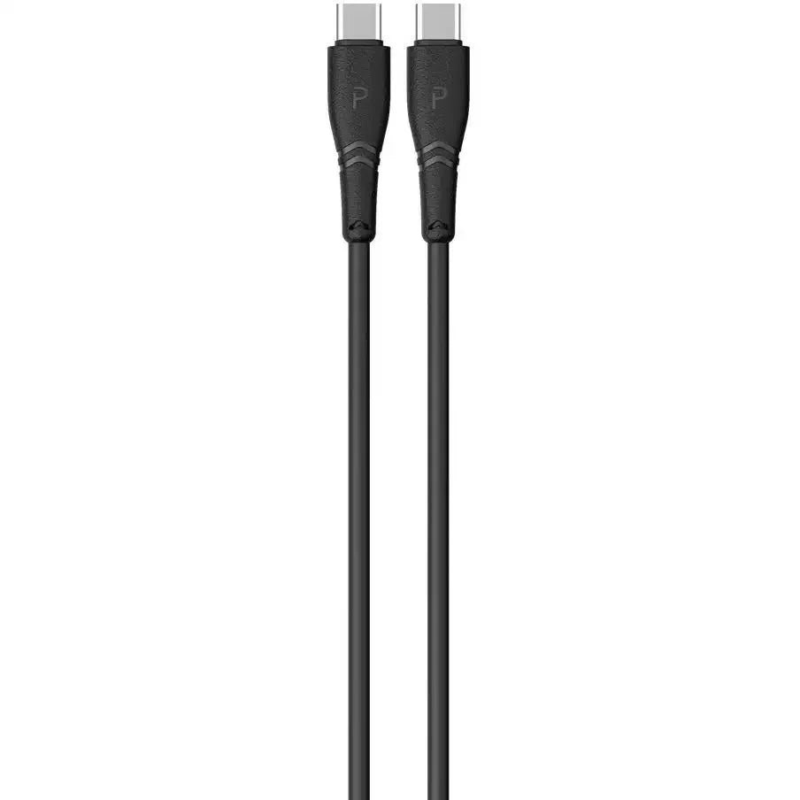 Pawa Single PD Wall Charger 20W UK with Type-C to Type-C Cable PW-PDUKCC-BK - Black