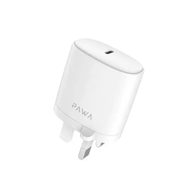 Pawa Solid Travel Charger 20W PD With Type-C to Lightning Cable PW-PDUKCL-WH - White