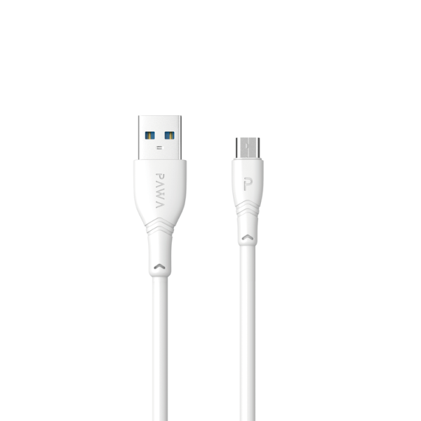 باوا – كيبل بيانات USB إلى مايكرو يو إس بي بطول ١,٢ متر – أبيض