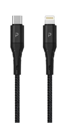 Pawa-PW-12BDCTOL-BK,Data Cable Braided 1.2 Meter USB-C To LightningBlack