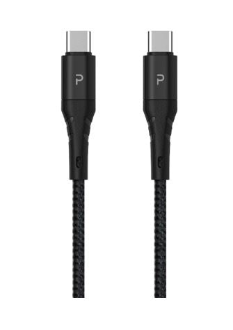 Pawa Nylon Braided 60W Data & Quick Charging USB-C to USB-C Cable 1.2m/4ft