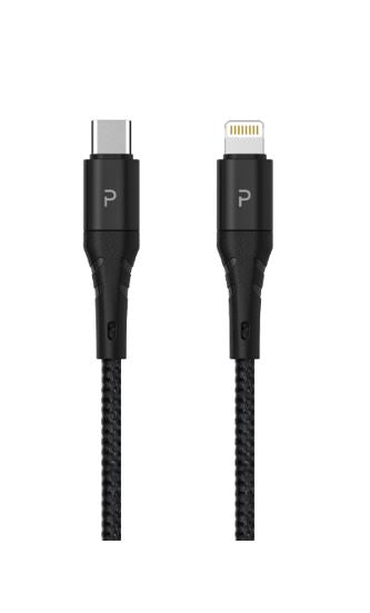 Pawa-PW-2BDCTOL-BK,Data Cable Braided 2 Meter USB-C To LightningBlack