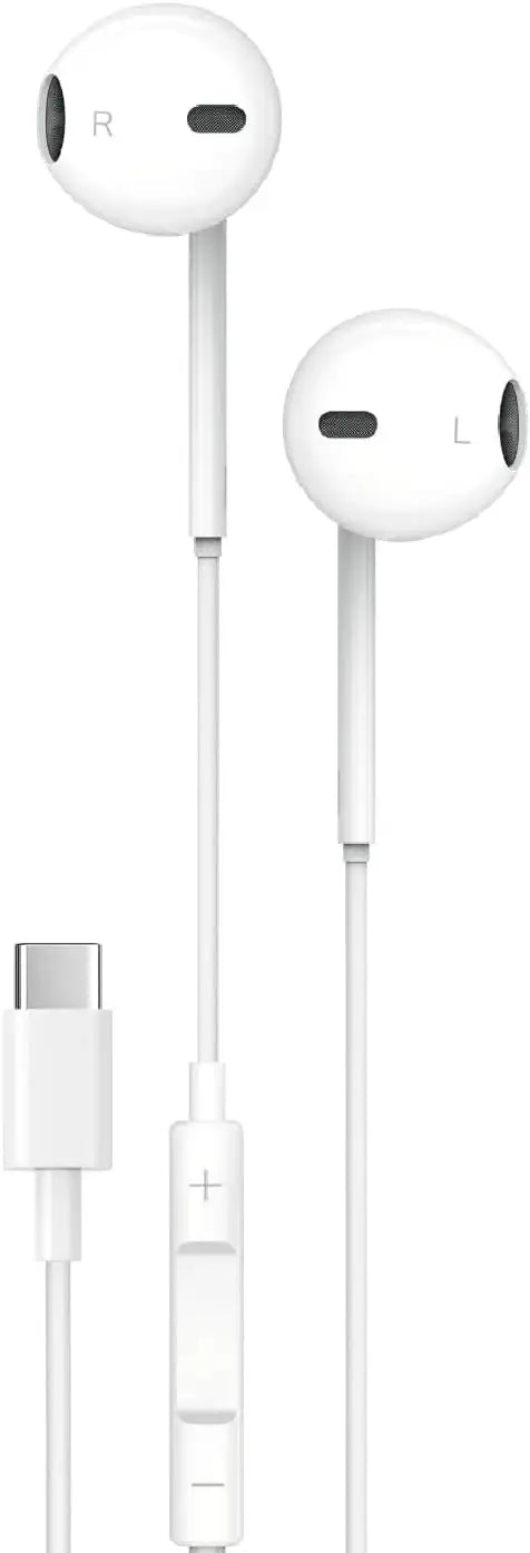 PAWA Chords Series Stereo Earphone Type-C PW-TCEP20 - White - GulfStore.com