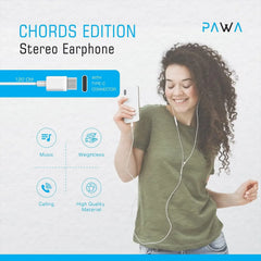 PAWA Chords Series Stereo Earphone Type-C PW-TCEP20 - White - GulfStore.com