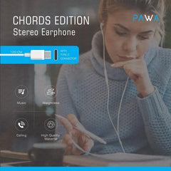 PAWA Chords Series Stereo Earphone Type-C PW-TCEP20 - White - GulfStore.com