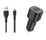 Pawa-PW-24AICCT-BK,Pawa Solid Car Charger 2.4A Auto-ID with Type-C CableBlack - GulfStore.com