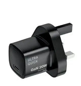 PW-GN20UK-BK Pawa GaN PD20W Adapter -UK Plug Black - GulfStore.com