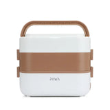 PW-DMLEL2L-WHCF | PAWA Delicacy Double Layer Electric Lunch Box 2 L | White - GulfStore.com