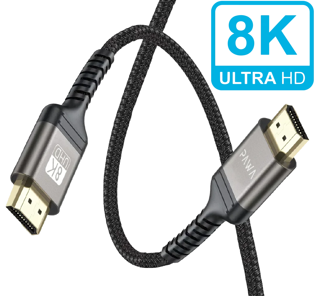 كابل Pawa El-Caro Series المضفر من HDMI إلى HDMI 8K بطول 5 أمتار (PW-ELHD8K5M)