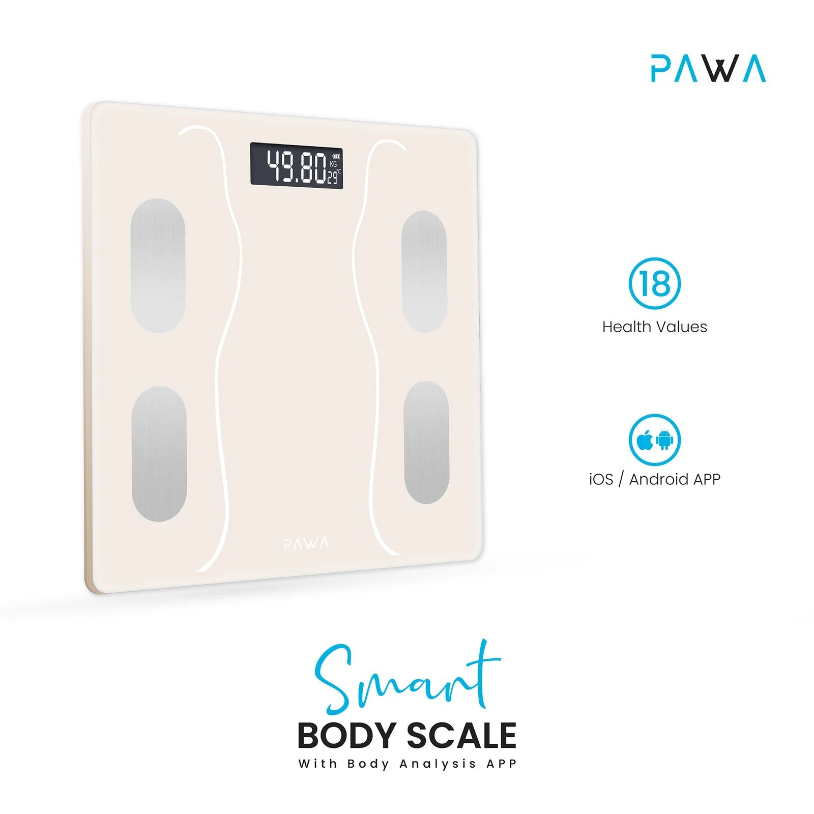 Smart Body Scale with Body Analysis App | Beige