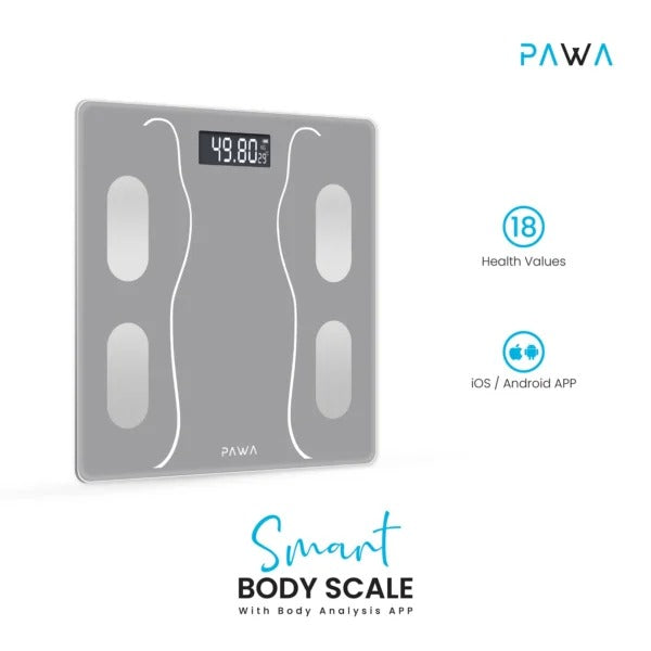 Pawa Smart Body Scale with Body Analysis App – Grey