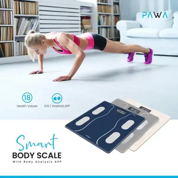 Pawa Smart Body Scale with Body Analysis App – Grey - GulfStore.com