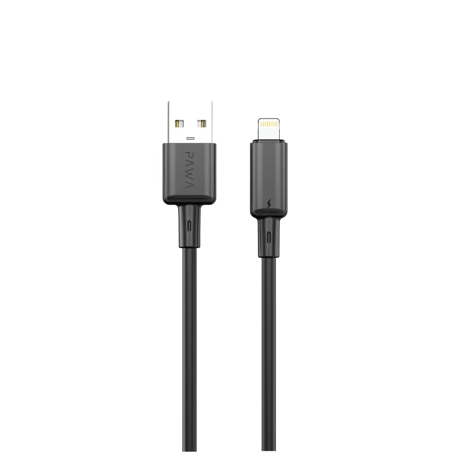 PW-BDC312AL-BK | PAWA Lite 3A USB-A to Lightning Quick Charging PVC Cable 1.2M PW122 | Black - GulfStore.com