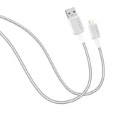 كابل Pawa El Caro Series USB-A إلى Lightning Premium Braided باللون الأبيض (PW-120BD3AL-WH)