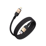 كابل باوا ليفين المغناطيسي المضفر من USB-C إلى Lightning بطول متر واحد وقوة 30 واط | أسود صحراوي