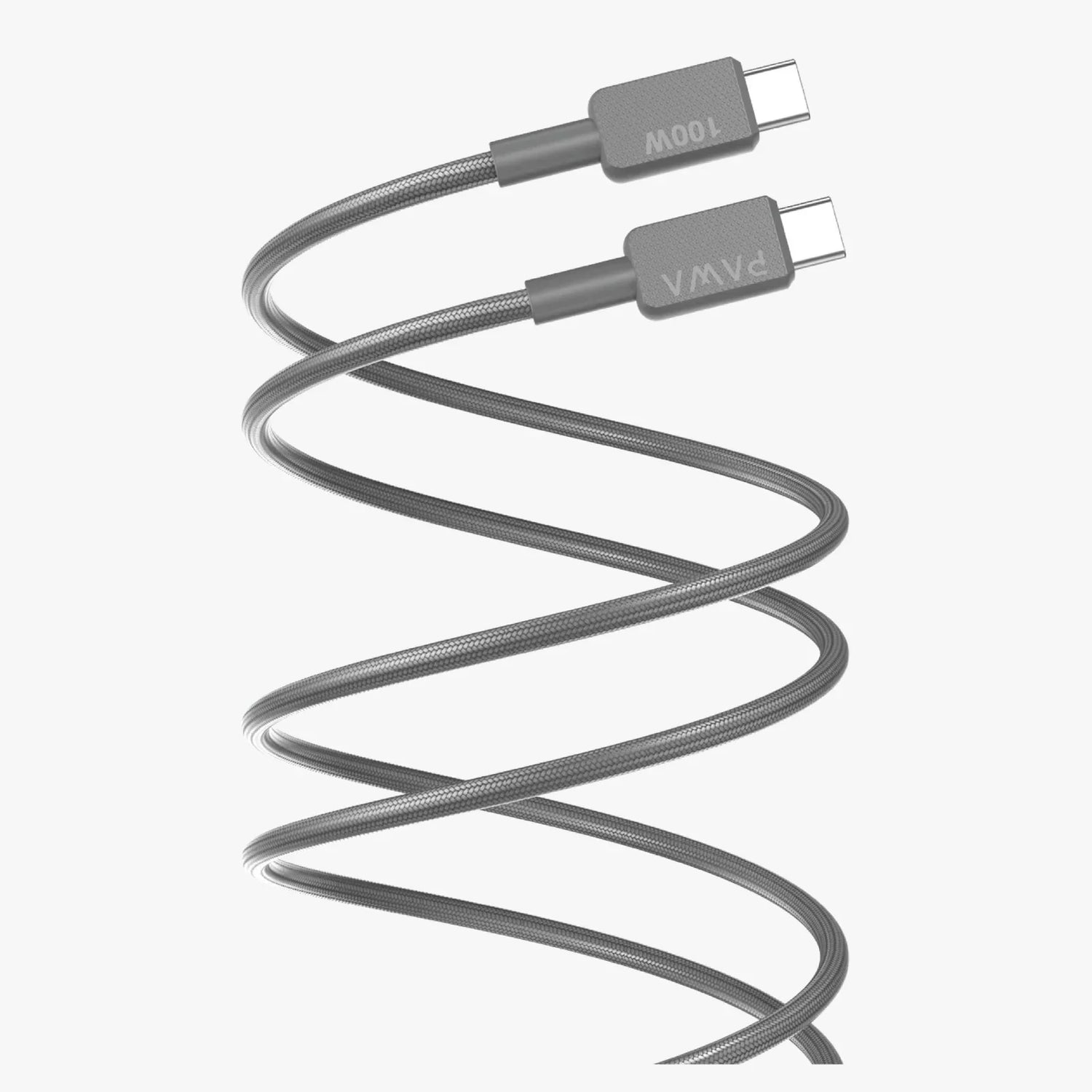 كابل مضفر ممتاز من سلسلة Pawa El-Claro من USB-C إلى USB-C بقوة 100 وات