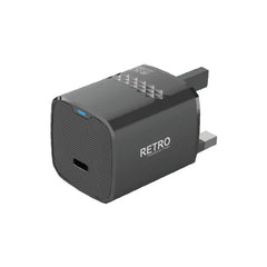 PW-TCRT35UK-BK | PAWA Retro 35W With Type-C Port UK Plug | Black - GulfStore.com
