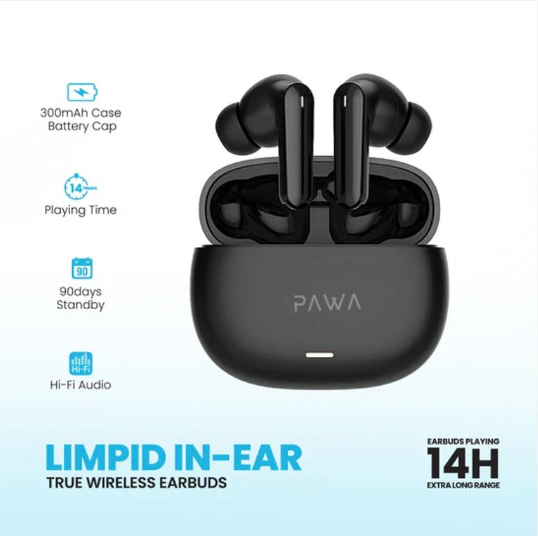 Pawa Limpid In-Ear True Wireless Earbuds - Black