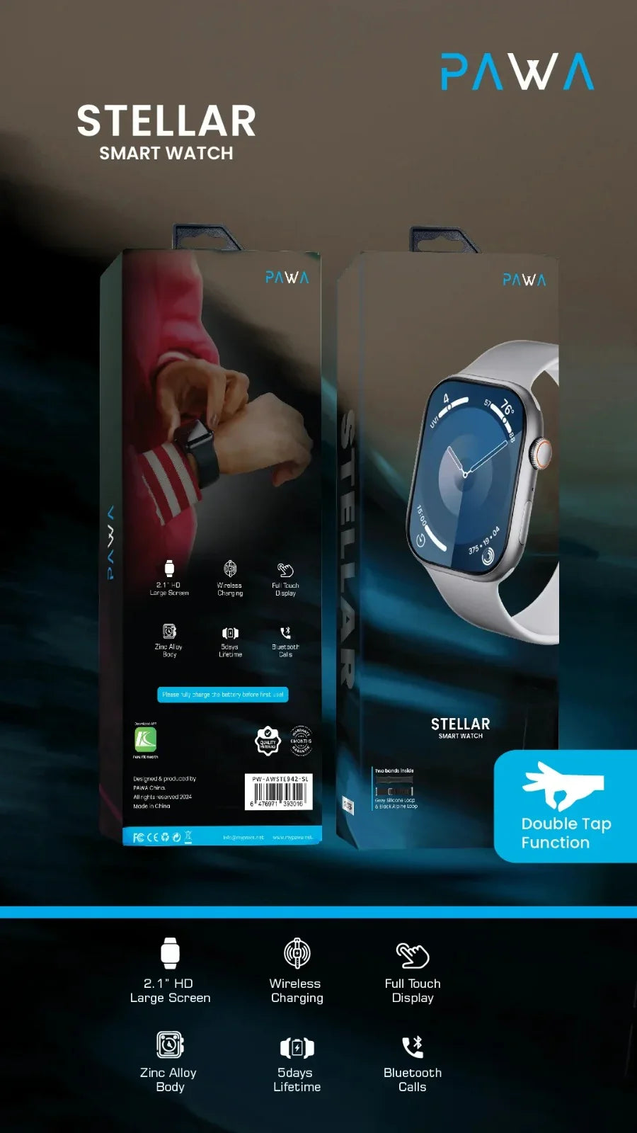 Pawa Stellar Smart Watch - Silver