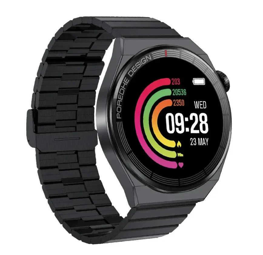 Pawa Elegance Amoled Smart Watch - Black
