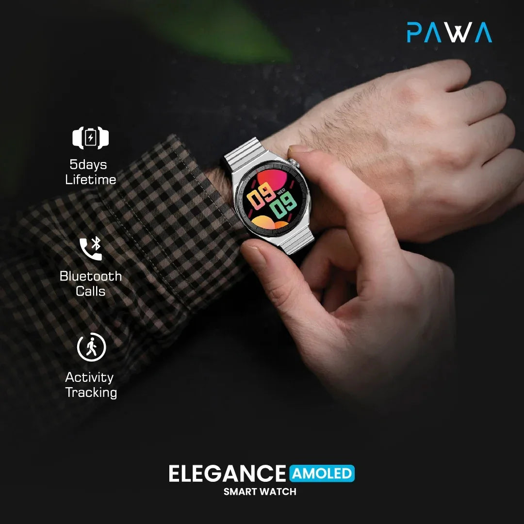 Pawa Elegance Amoled Smart Watch - Silver