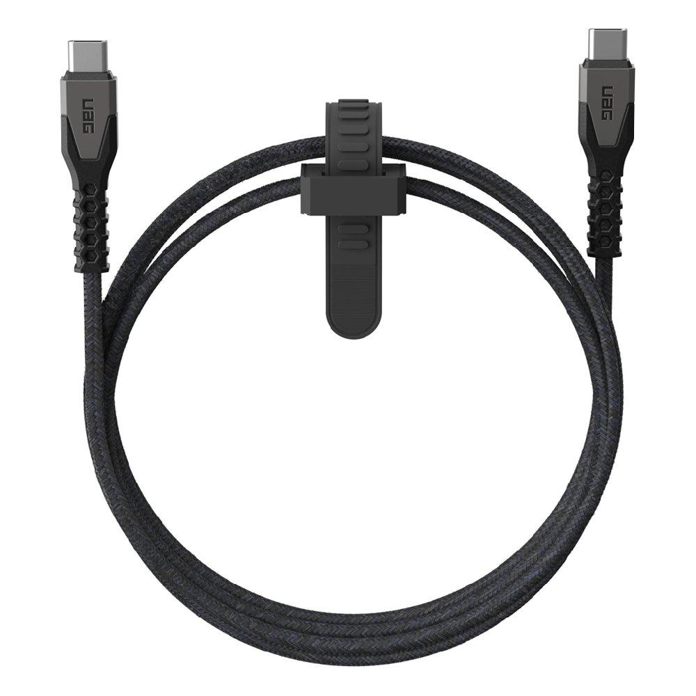 UAG | 9B4413114030 | UAG USBC-USBC 1.5m Rugged Kevlar Cable | Black/Grey