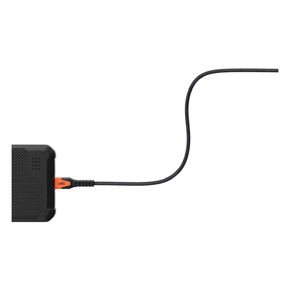 UAG | 9B4413114097 | UAG USBC-USBC 1.5m Rugged Kevlar Cable | Black/Orange