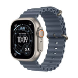Apple Watch Ultra 3 GPS + Cellular 49mm Natural Titanium Case with Anchor Blue Ocean Band - GulfStore.com
