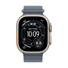 Apple Watch Ultra 3 GPS + Cellular 49mm Natural Titanium Case with Anchor Blue Ocean Band - GulfStore.com
