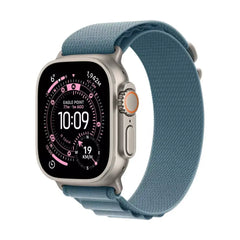 Apple Watch Ultra 3 GPS + Cellular 49mm Natural Titanium Case with Light Blue Alpine Loop - Medium - GulfStore.com