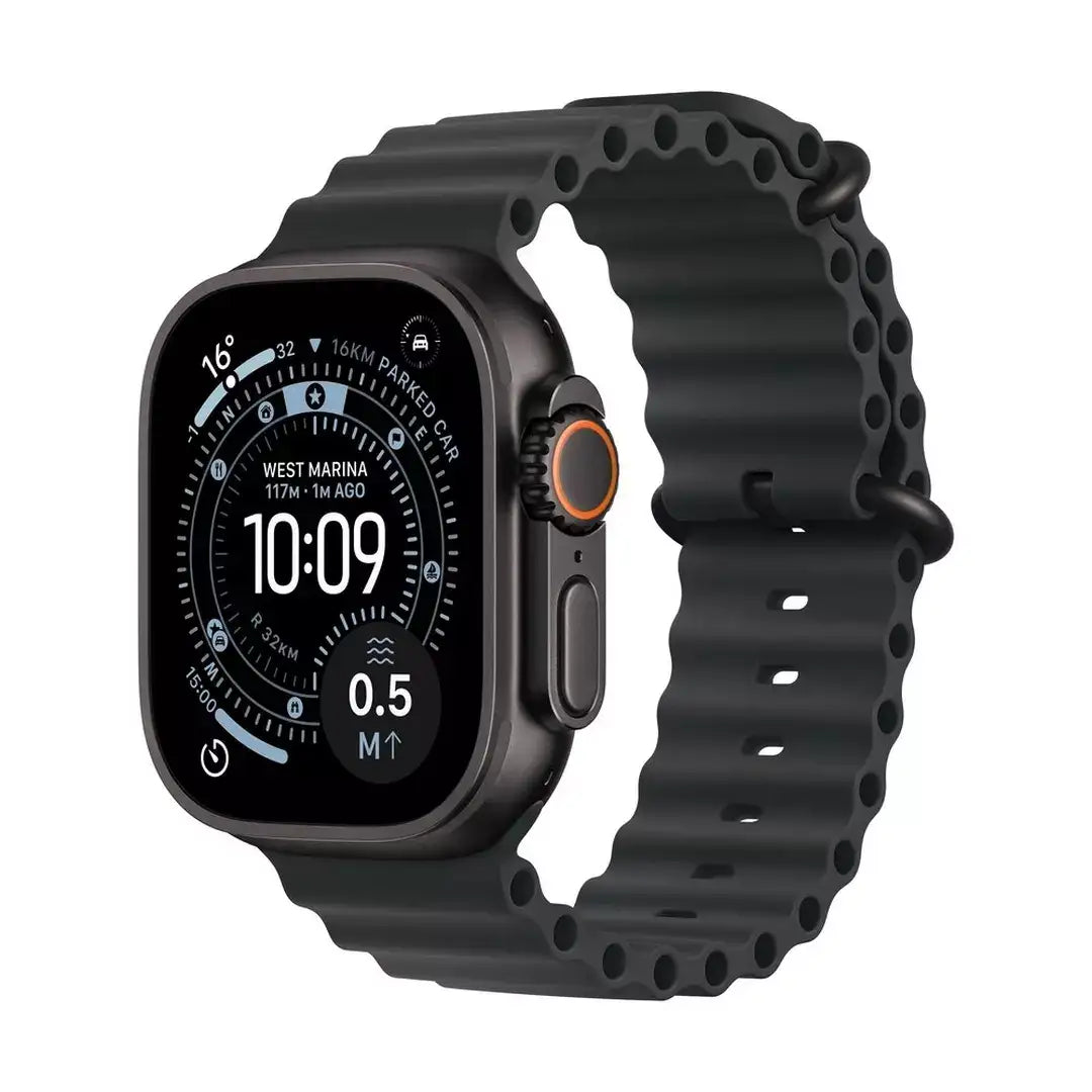 Apple Watch Ultra 3 GPS + Cellular 49mm Black Titanium Case with Black Ocean Band - GulfStore.com
