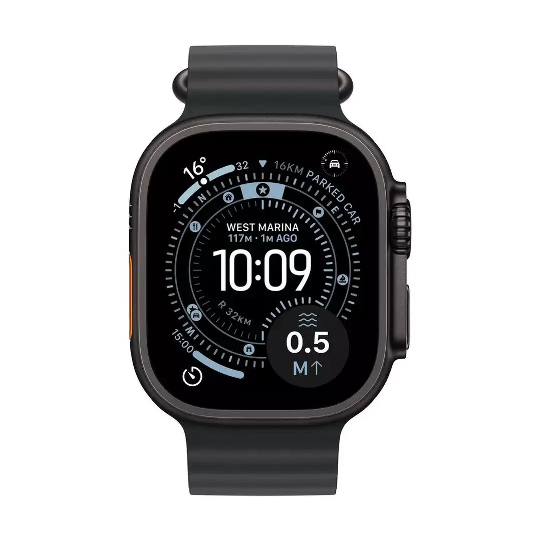 Apple Watch Ultra 3 GPS + Cellular 49mm Black Titanium Case with Black Ocean Band - GulfStore.com