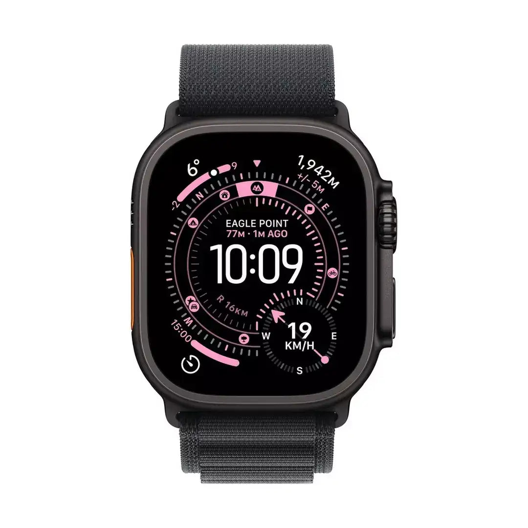 Apple Watch Ultra 3 GPS + Cellular 49mm Black Titanium Case with Black Alpine Loop - Large - GulfStore.com