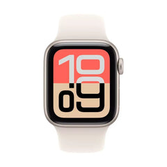 Apple Watch SE 3 GPS 44mm Starlight Aluminium Case with Starlight Sport Band - S/M - GulfStore.com