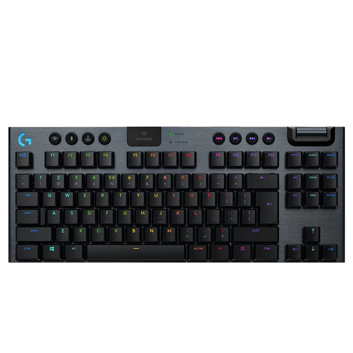 لوحة مفاتيح الألعاب الميكانيكية اللاسلكية Logitech G915 TenKeyLess RGB - Clicky