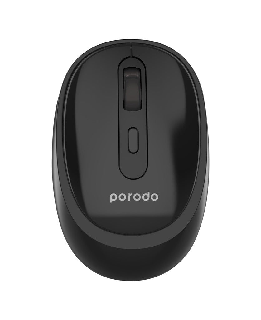 Porodo Wireless 2.4G + BT Keyboard with Mouse - Black