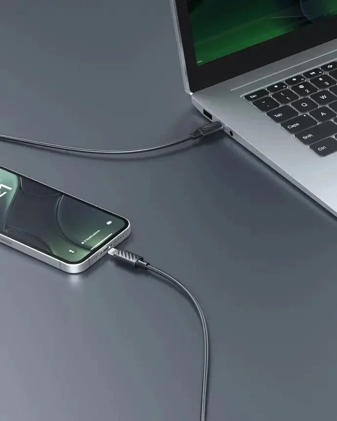 كابل بورودو بلو 20 وات PD Type C إلى Lightning PVC بطول 1.2 متر - أسود