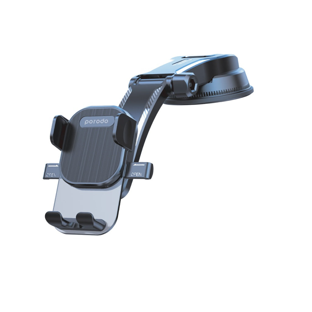 Porodo Flexible Easy One Touch 360 Degree Rotatable Car mount - Black