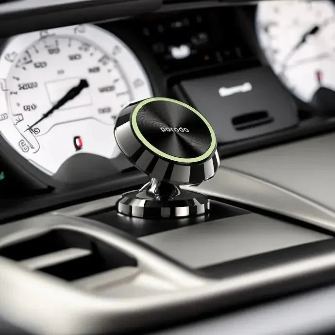 Porodo 3 Circular Discs Magnetic Car Mount - Black