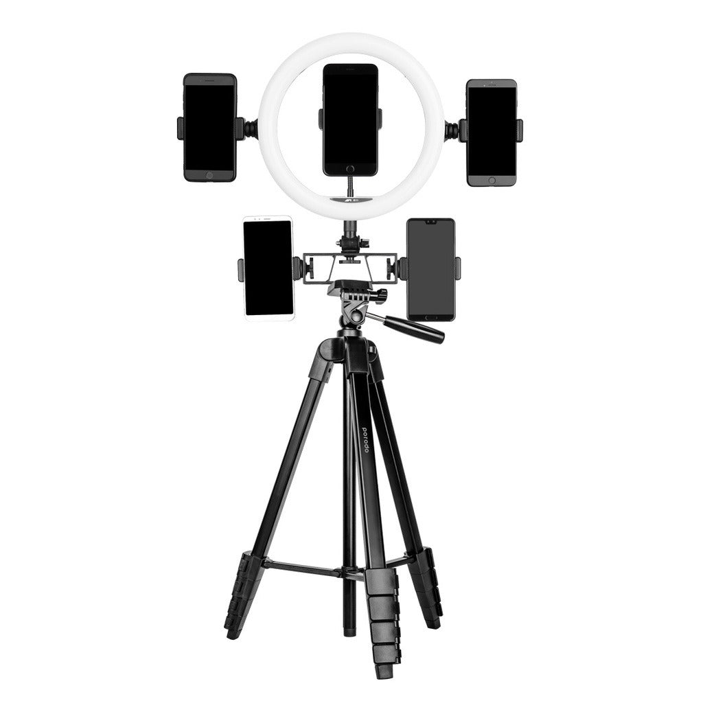 Porodo Professional Gimbal Tripod 171Cm Height - Black