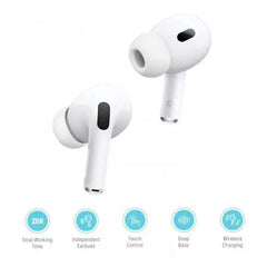 Porodo Blue Deep Bass Wireless Earbuds Pro 2 with Swipe Volume - White - GulfStore.com
