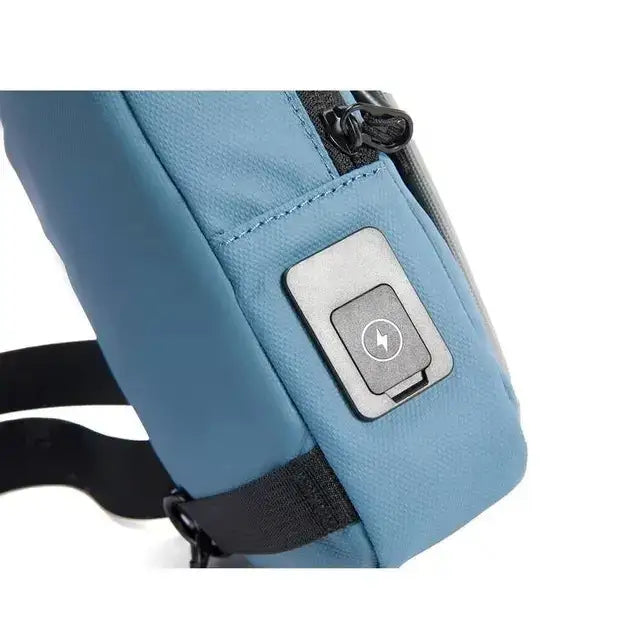 Porodo Lifestyle Cross Body Sling Bag - Black/Blue - GulfStore.com