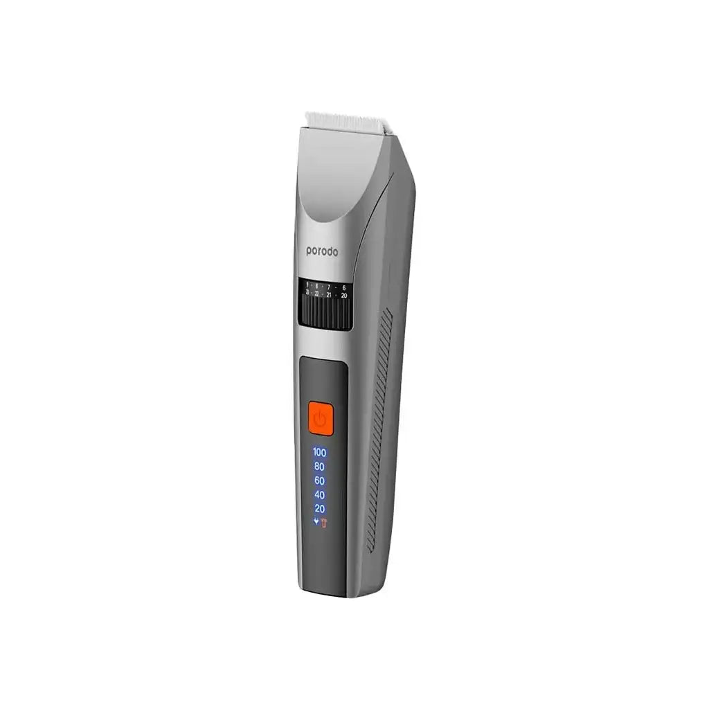 Porodo LifeStyle Rechargeable LED display Hair Clipper With Two Cutting Modes 1200mAh Grey - GulfStore.com