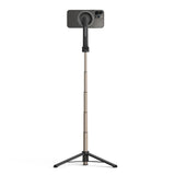 Porodo Magnetic Selfie Stick 64.5cm Extendable with 3 Leg Tripod and Remote Control - Black (PD-MGS64-BK)