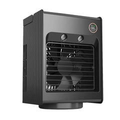 Porodo Lifestyle Air & Mist Portable Cooling Fan With Night Light - Black - GulfStore.com