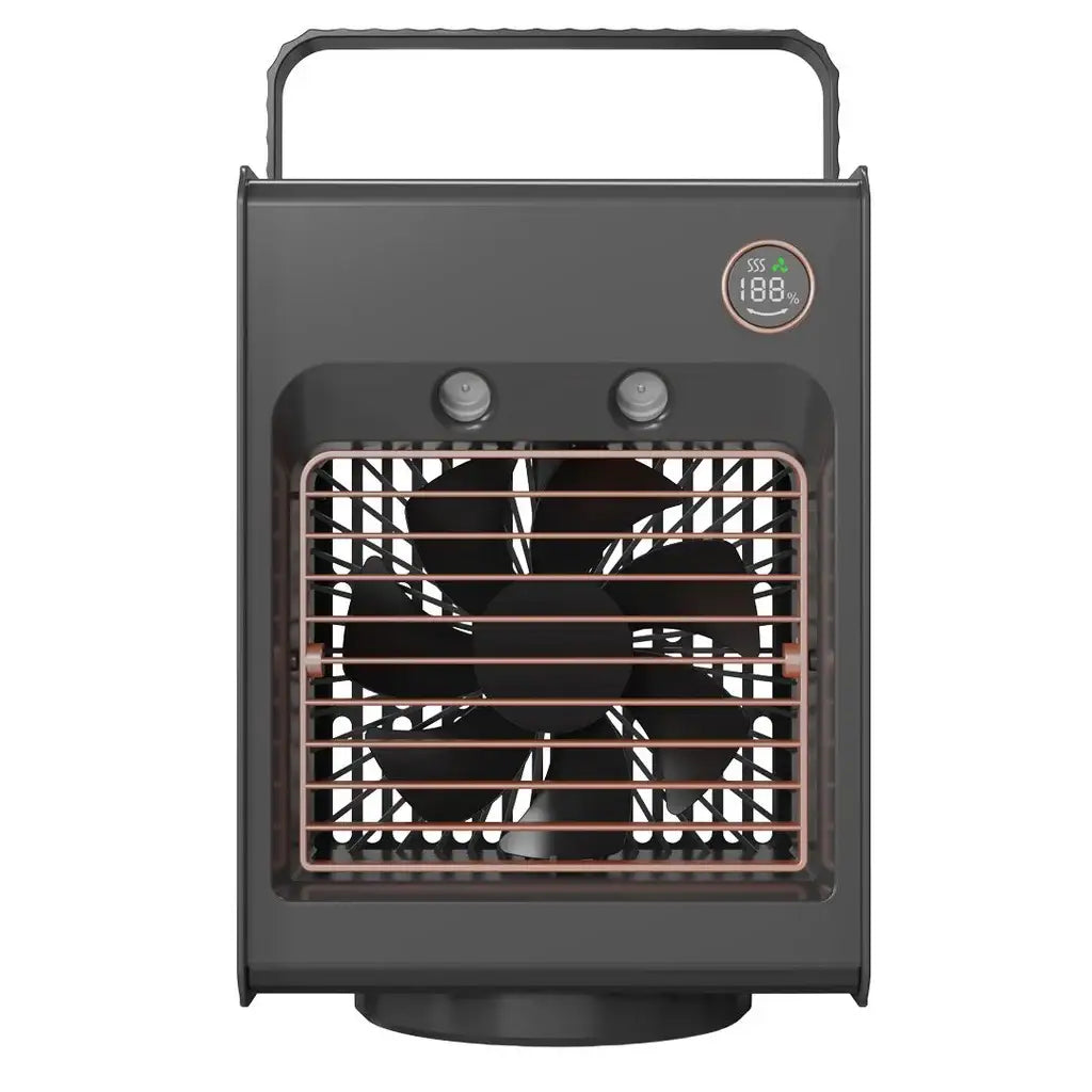 Porodo Lifestyle Air & Mist Portable Cooling Fan With Night Light - Grey - GulfStore.com