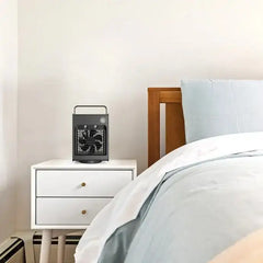 Porodo Lifestyle Air & Mist Portable Cooling Fan With Night Light - Black - GulfStore.com