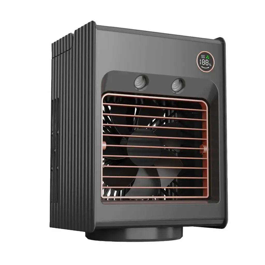 Porodo Lifestyle Air & Mist Portable Cooling Fan With Night Light - Grey - GulfStore.com