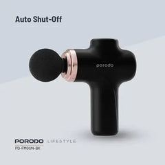 PD-FMGUN-BK | Porodo Lifestyle Precision Handheld Massager with 4 Interchangeable Head | Black - GulfStore.com